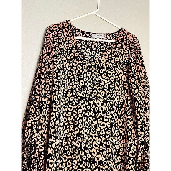 Hayden animal print leopard midi dress M sheath - Picture 2 of 3